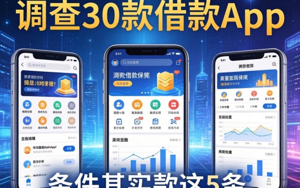 调查了30款借款app，条件其实就这5条