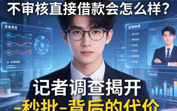 不审核直接借款会怎么样？记者调查揭开-秒批-背后的代价