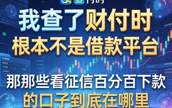 我查了财付通，发现它根本不是借款平台，那那些不看征信百分百下款的口子到底在哪