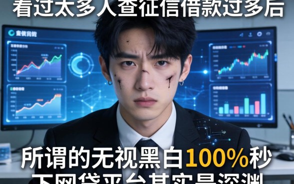 我看过太多人查征信借款过多后的狼狈，所谓的无视黑白100%秒下网贷平台其实是深渊