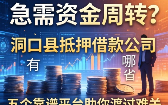 急需资金周转？洞口县抵押借款公司有哪些？这五个靠谱平台助你渡过难关