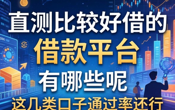 实测比较好借的借款平台有哪些呢,这几类口子通过率还行