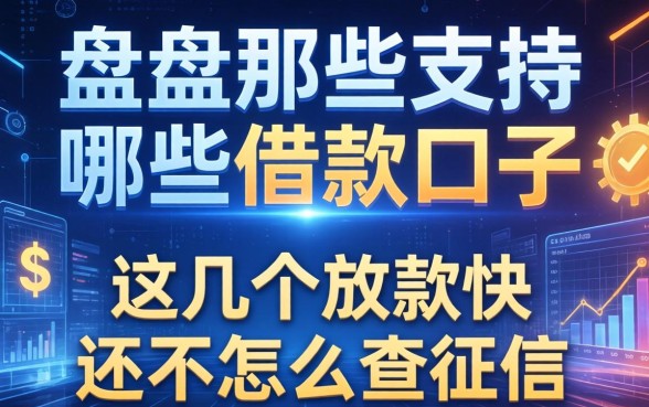 盘点那些不支持哪些借款的口子，这几个放款快还不怎么查征信
