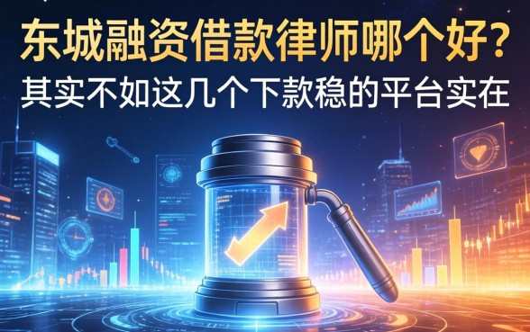 东城融资借款律师哪个好？其实不如这几个下款稳的平台实在