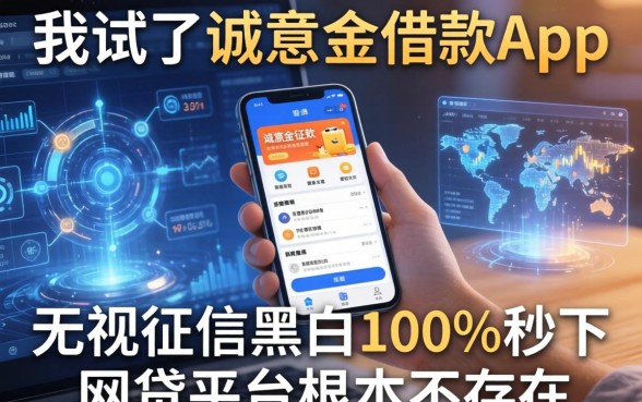 我试了诚意金借款app，发现无视征信黑白100%秒下网贷平台根本不存在