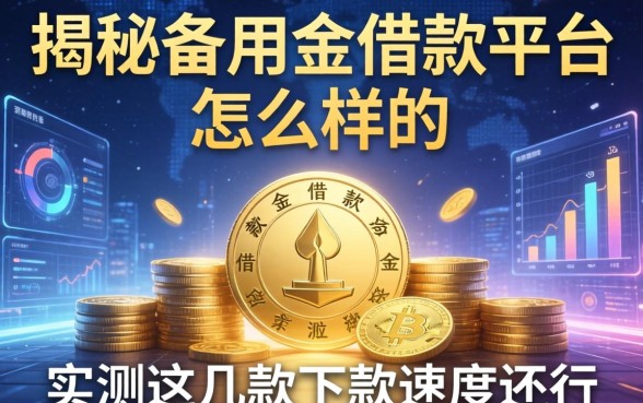 揭秘备用金借款平台怎么样的，实测这几款下款速度还行