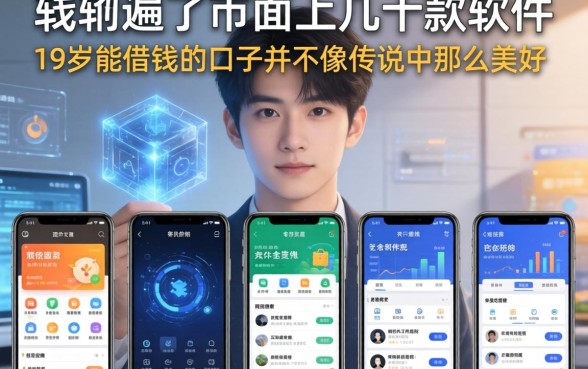 我翻遍了市面上几十款软件，发现19岁能借钱的口子并不像传说中那么美好