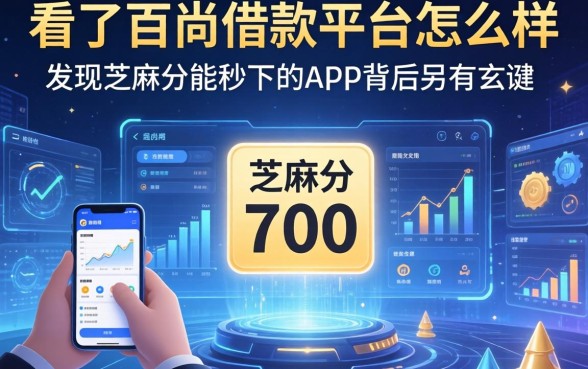 我看了百尚借款平台怎么样，发现芝麻分700能秒下的app背后另有玄机