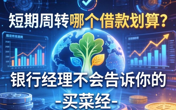 短期周转哪个借款划算？银行经理不会告诉你的-买菜经-