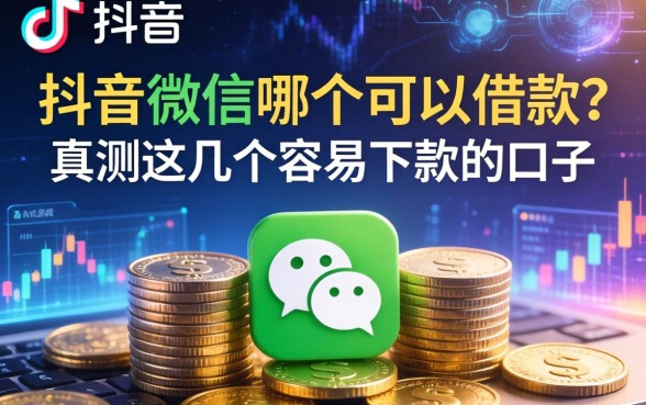 抖音和微信哪个可以借款？实测这几个容易下款的口子