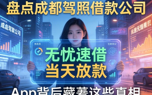 我盘点成都驾照借款公司有哪些，发现无忧速借当天放款的app背后藏着这些真相
