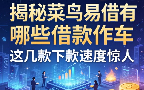 揭秘菜鸟易借有哪些借款软件，这几款下款速度惊人