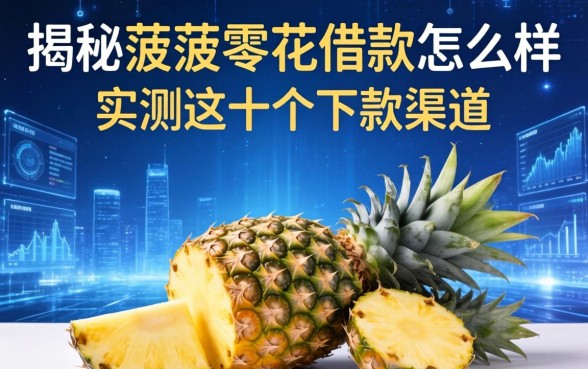 揭秘菠萝零花借款怎么样，实测这十个下款渠道