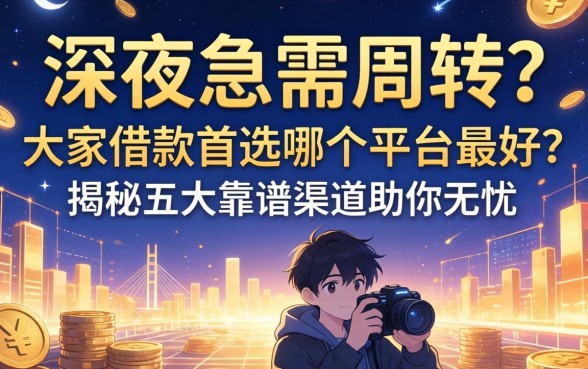 深夜急需周转？大家借款首选哪个平台最好？揭秘五大靠谱渠道助你无忧