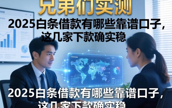 兄弟们实测：2025白条借款有哪些靠谱口子，这几家下款确实稳