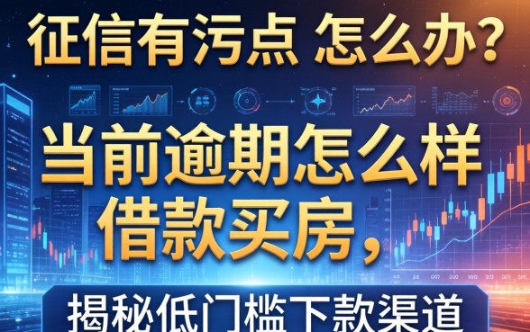征信有污点怎么办？当前逾期怎么样借款买房，揭秘低门槛下款渠道