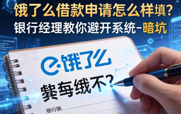 饿了么借款申请怎么样填？银行经理教你避开系统-暗坑-