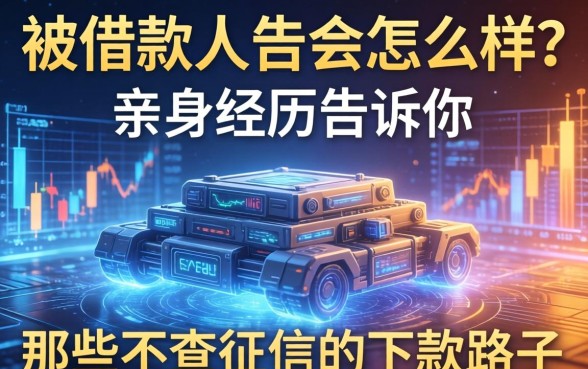 被借款人告会怎么样？亲身经历告诉你那些不查征信的下款路子