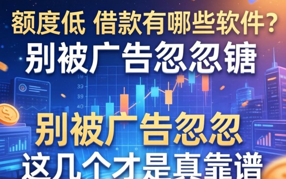 额度低的借款有哪些软件？别被广告忽悠，这几个才是真靠谱