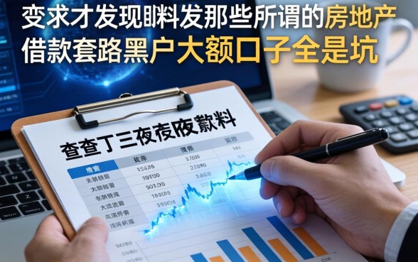 我查了三天三夜资料，才发现那些所谓的房地产借款套路和黑户大额口子全是坑