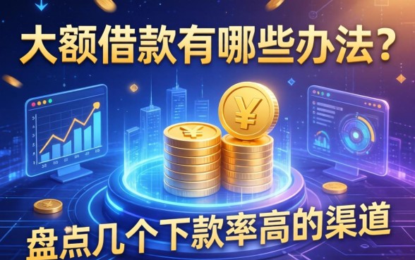 大额借款有哪些办法？盘点几个下款率高的渠道
