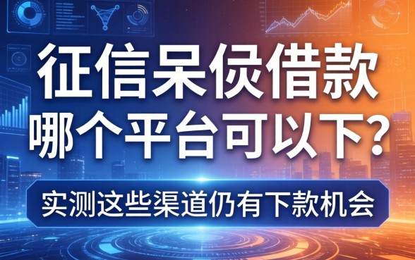 征信呆账借款哪个平台可以下？实测这些渠道仍有下款机会