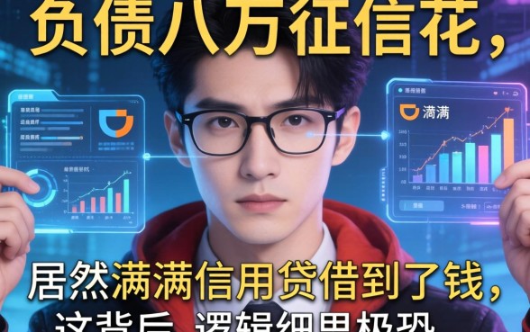 我负债八万征信花，居然在滴滴信用贷借到了钱，这背后的逻辑细思极恐