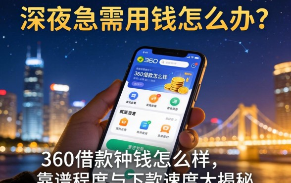 深夜急需用钱怎么办？360借款软件怎么样？靠谱程度与下款速度大揭秘