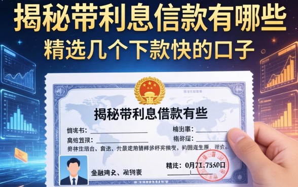 揭秘带利息借款凭证有哪些，精选几个下款快的口子