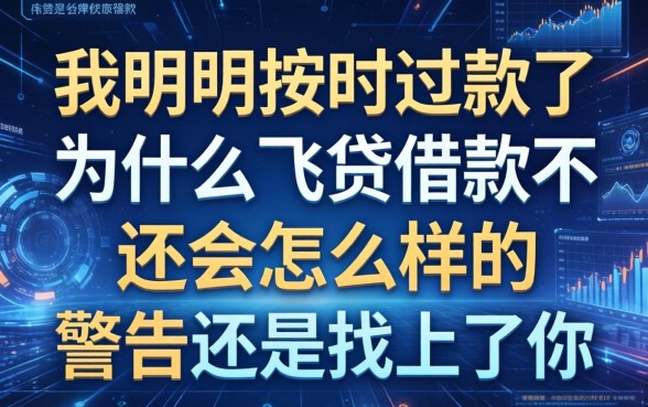 我明明按时还款了，为什么飞贷借款不还会怎么样的警告还是找上了我