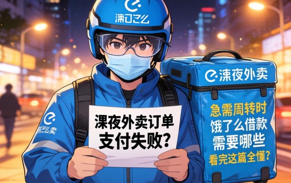 深夜外卖订单支付失败？急需周转时饿了么借款需要哪些条件，看完这篇全懂了
