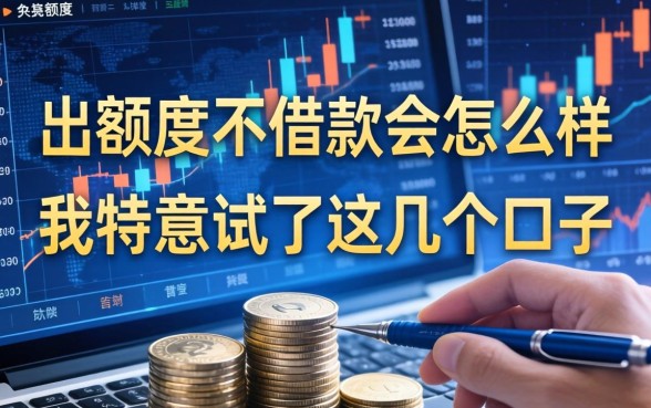 关于出额度不借款会怎么样，我特意试了这几个口子