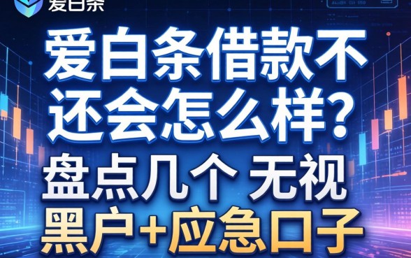 爱白条借款不还会怎么样？盘点几个无视黑户的应急口子