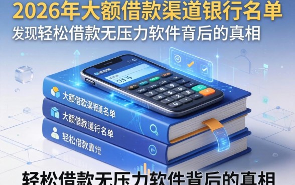 我整理了2026年大额借款渠道银行名单，发现轻松借款无压力软件背后的真相