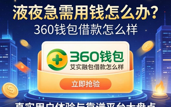 深夜急需用钱怎么办？360钱包借款怎么样？真实用户体验与靠谱平台大盘点
