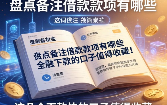 盘点备注借款的款项有哪些，这几个下款快的口子值得收藏