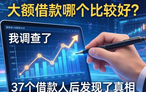 大额借款哪个比较好？我调查了37个借款人后发现了真相