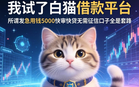 我试了白猫借款平台，发现所谓的急用钱5000快审快贷无需征信口子全是套路