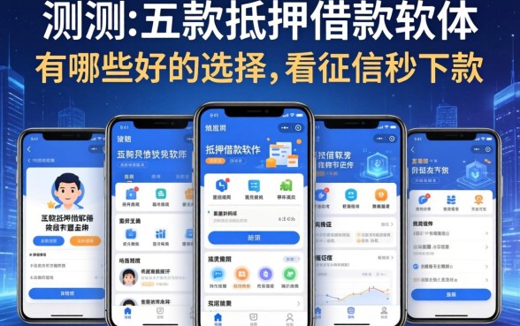实测这五款抵押借款软件有哪些好的选择，不看征信秒下款