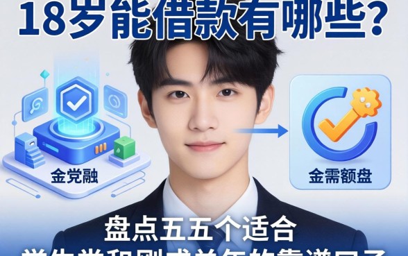 18岁能借款的有哪些？盘点五个适合学生党和刚成年的靠谱口子