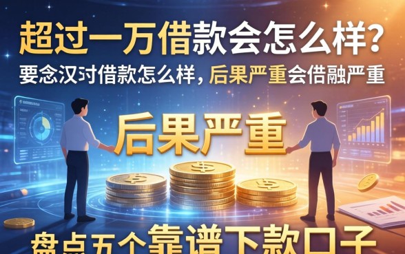 超过一万借款会怎么样？后果严重吗？盘点五个靠谱下款口子