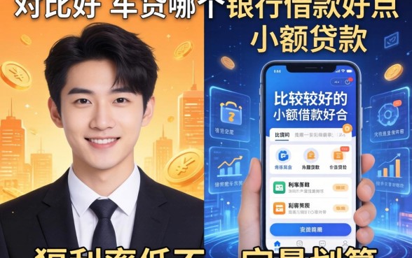 我对比了车贷哪个银行借款好点和比较好的小额贷款软件，发现利率低的不一定最划算
