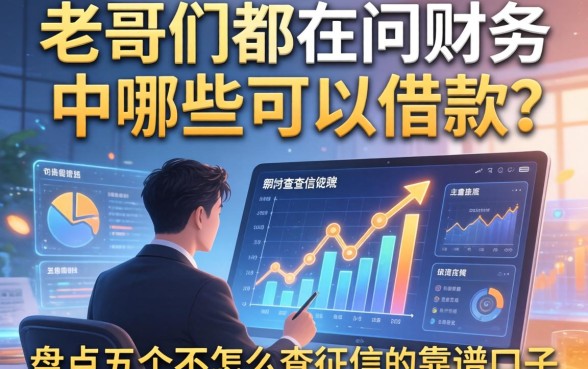 老哥们都在问财务中哪些可以借款？盘点五个不怎么查征信的靠谱口子