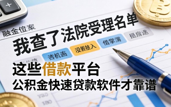 我查了法院受理名单，发现这些借款平台和公积金快速贷款软件才靠谱