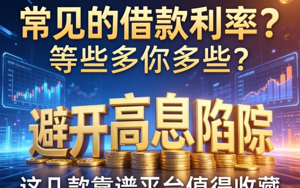 常见的借款利率有哪些？避开高息陷阱，这几款靠谱平台值得收藏