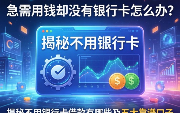 急需用钱却没有银行卡怎么办？揭秘不用银行卡的借款有哪些及五大靠谱口子