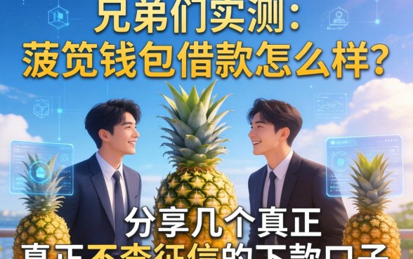 兄弟们实测：菠萝钱包借款怎么样？分享几个真正不查征信的下款口子