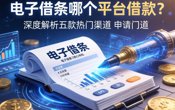 电子借条是哪个平台借款？深度解析五款热门渠道的申请门道