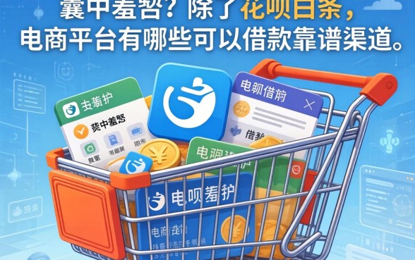 电商购物车塞满却囊中羞涩？除了花呗白条，电商平台有哪些可以借款的靠谱渠道？