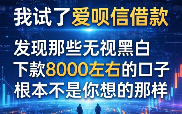 我试了爱呗信借款，发现那些无视黑白下款8000左右的口子根本不是你想的那样